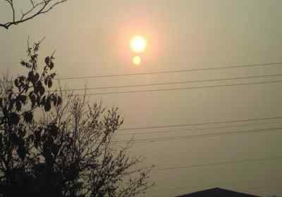 幻日奇观 南京现幻日奇观 天空挂着两个太阳（图）