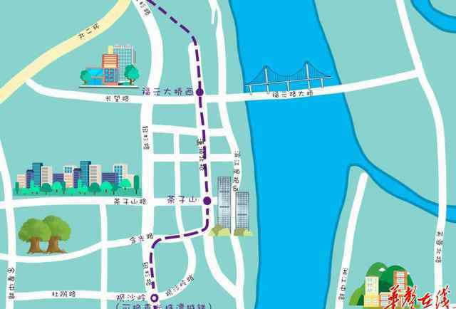 长沙地铁线路图 地铁+公交换乘指南