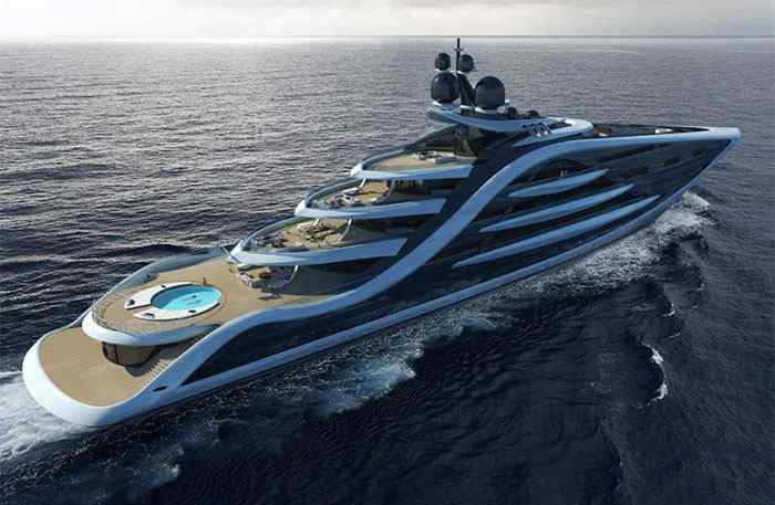 圣巴特岛 他设计的游艇，算是富豪们的终极奢侈