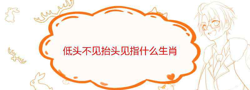 低头不见抬头见指什么生肖