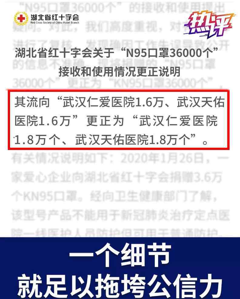 武汉红十字会回应 透明和效率，是湖北红十字会在这场抗疫中必须给公众的交代