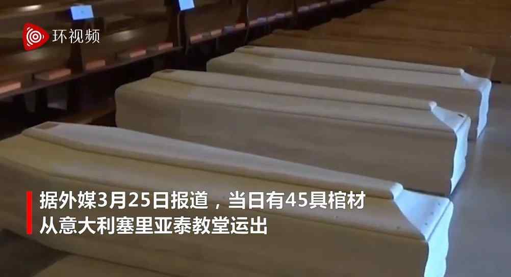 意大利军车教堂外排队运遗体 意大利军车教堂外排队运遗体 直送火葬场