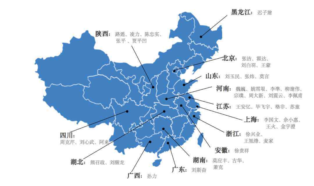 第八届茅盾文学奖获奖作品 茅盾文学奖分布地图：湖南曾有三位作家获奖