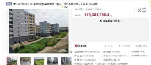 阿里拍卖上架资产拍卖，对重庆市合川区工业园区城北拓展区地块及地上建筑物进行公开拍卖