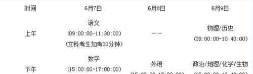 高考是哪天 第二页