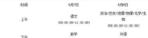 高考是哪天 第二页