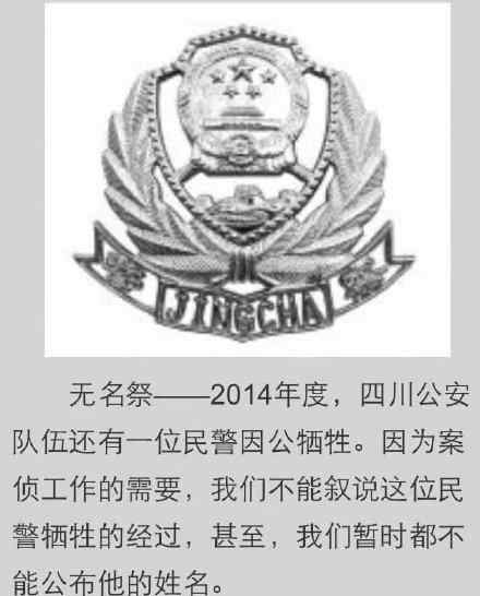 四川公安的无名祭是现实版伪装者 祖国不会忘记！ 这意味着什么?