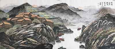 李发 当代实力派画家李发鹤山水作品鉴赏