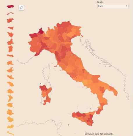 意大利主要城市地图 意大利“犯罪地图”出炉：这些城市最危险！