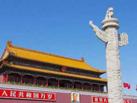华表柱 天安门华表柱头上的蹲兽有什么含义