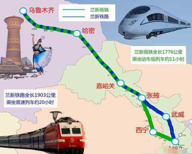 兰新高速铁路 兰新高铁！世界上一次性建成通车“最长”的铁路！沿途幸运了……