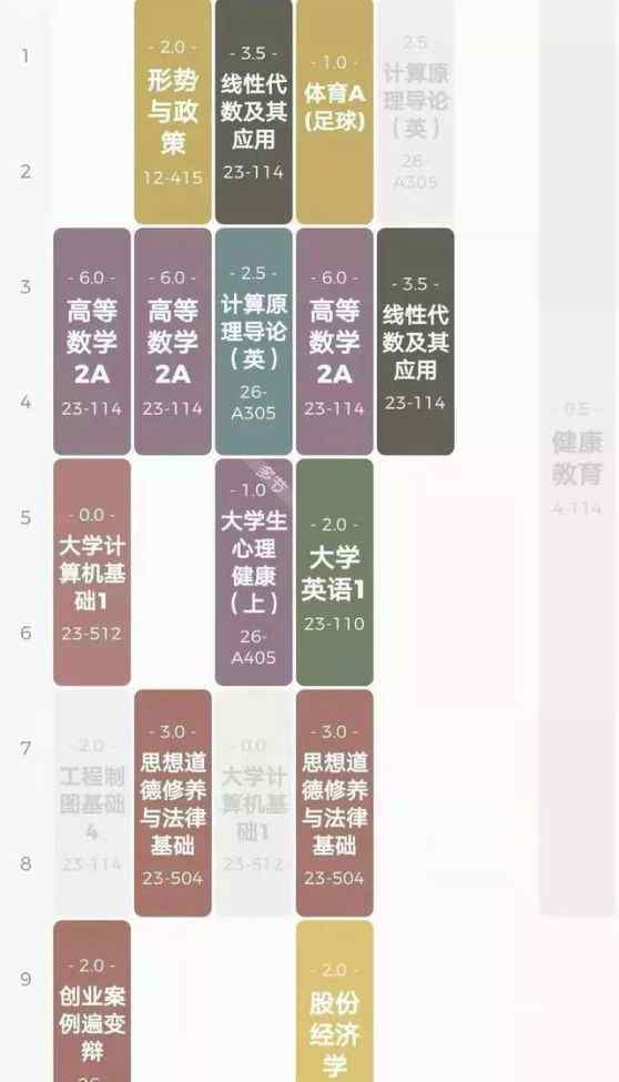 中学课程表 中学、大学课表大集结，太令人羡慕了，看完我笑了