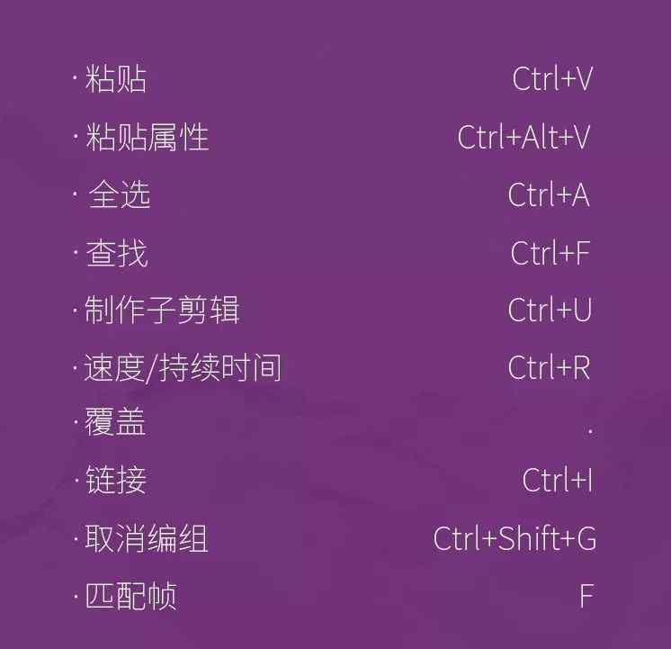 pr快捷键大全 Pr小技巧：超全超实用快捷键合集