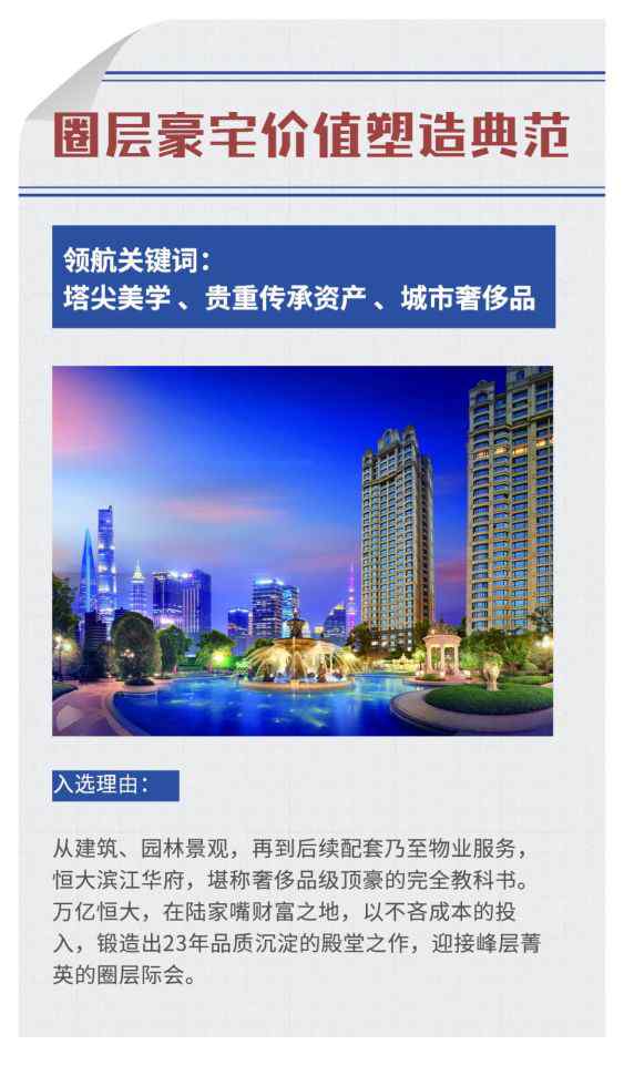 恒大滨江华府 恒大滨江华府 | 获选圈层豪宅价值塑造典范文章配图
