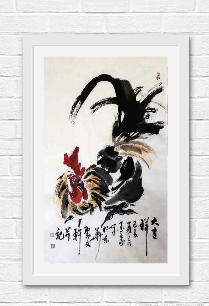 画家画鸡 著名画家墨豪画鸡