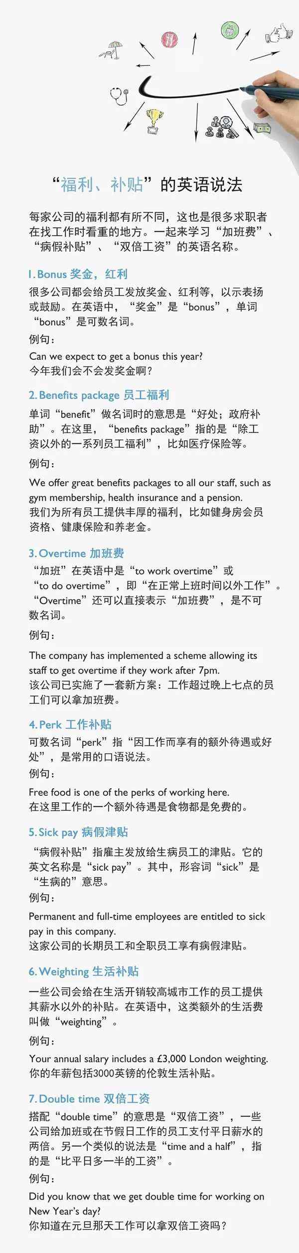 补助英文 【口语】“福利、补贴”的英语说法