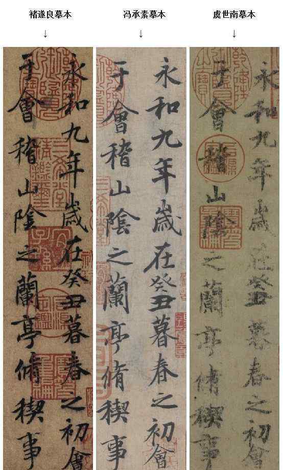所以游目骋怀 三本对照版《兰亭序》，好字一次看个够！