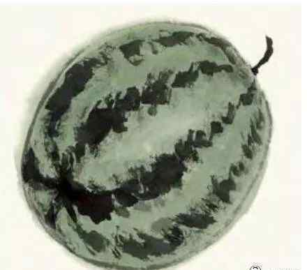 西瓜画法 国画技法讲堂-名家教你画蔬果：西瓜画法
