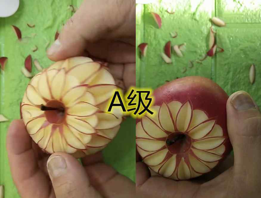 苹果3s 水果雕刻也分等级？苹果A级，猕猴桃S级，而它3S＋！
