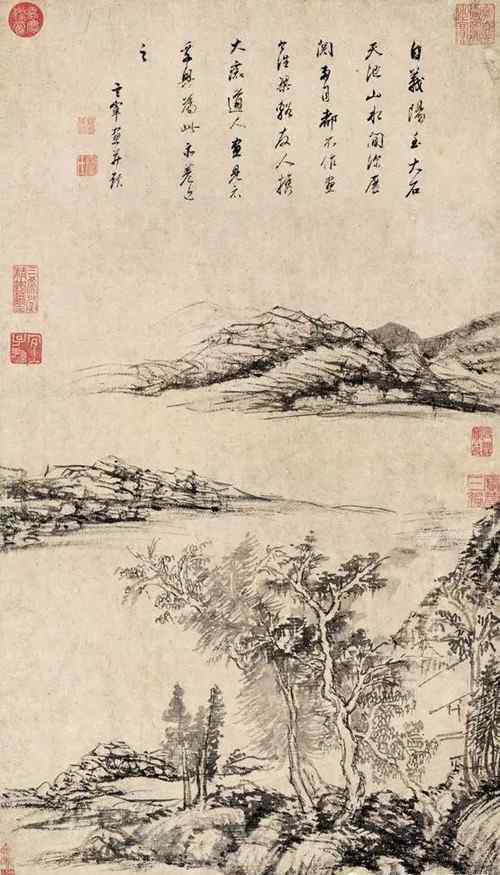 华亭画派 明代华亭画派代表人董其昌精品山水画