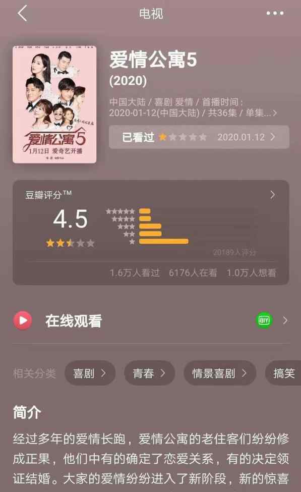 爱情公寓4收视率 《爱情公寓5》评分出炉，口碑扑街收视率低，彻底沦为寒假档笑柄