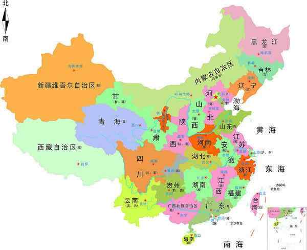 全国省份地图3张图教你巧记中国各个省份地图