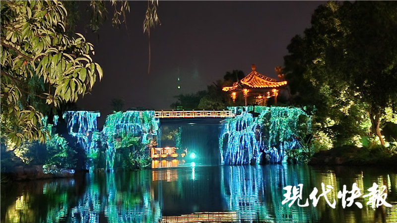 光影绘唐诗，瘦西湖重现“二分明月夜”