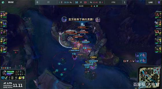 大电竞_LOL-LPL:Doinb超神不死阿卡丽super carryFPX 2:0战胜TT