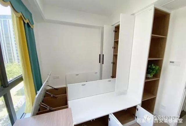 110㎡三室两卫,开放式厨房+吧台+定制柜