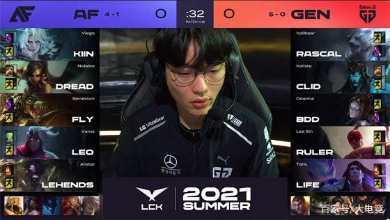 大电竞_LOL-LCK:Rascal哥的盲僧一枝独秀 GEN有惊无险2-0击败AF