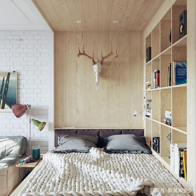 北欧风小宅,开放式书房,用有限空间创造极致大