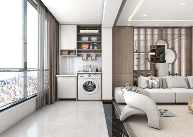 多元素组合新中式,镂空隔断,艺术盆栽,搭配深色家具,经典大气