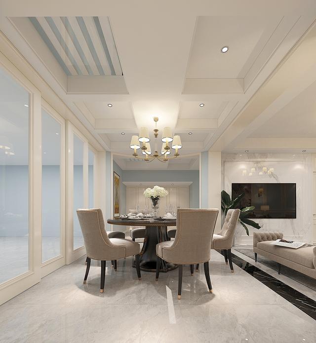 320㎡现代美式风格别墅,简洁有品位,造型并不复杂,值得装修借鉴