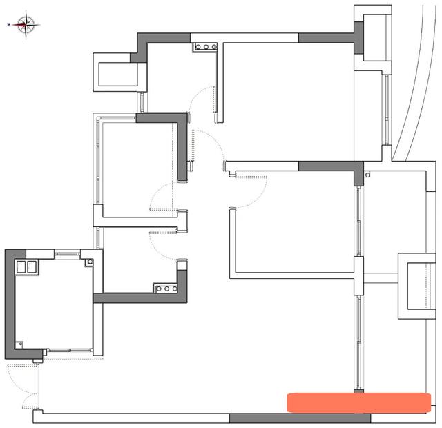 87平的老房改造,不但有了独立玄关,还有开放式书房
