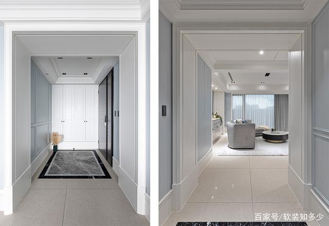 迷雾灰蓝的轻慢日常,新古典风格设计,打造温馨奢雅大宅